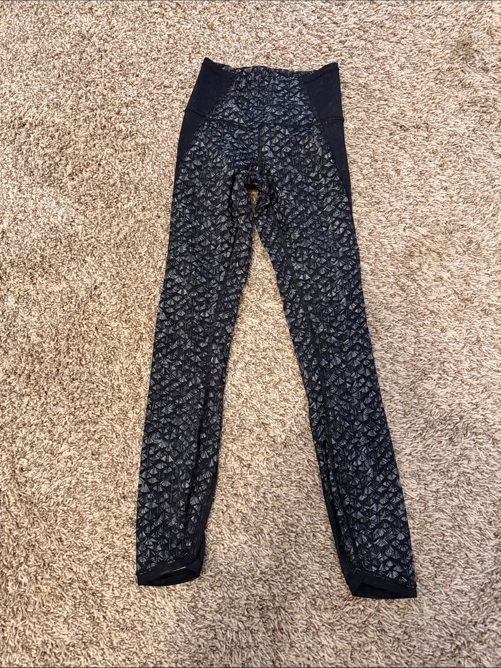 lululemon athletica Black Geometric Print Leggings